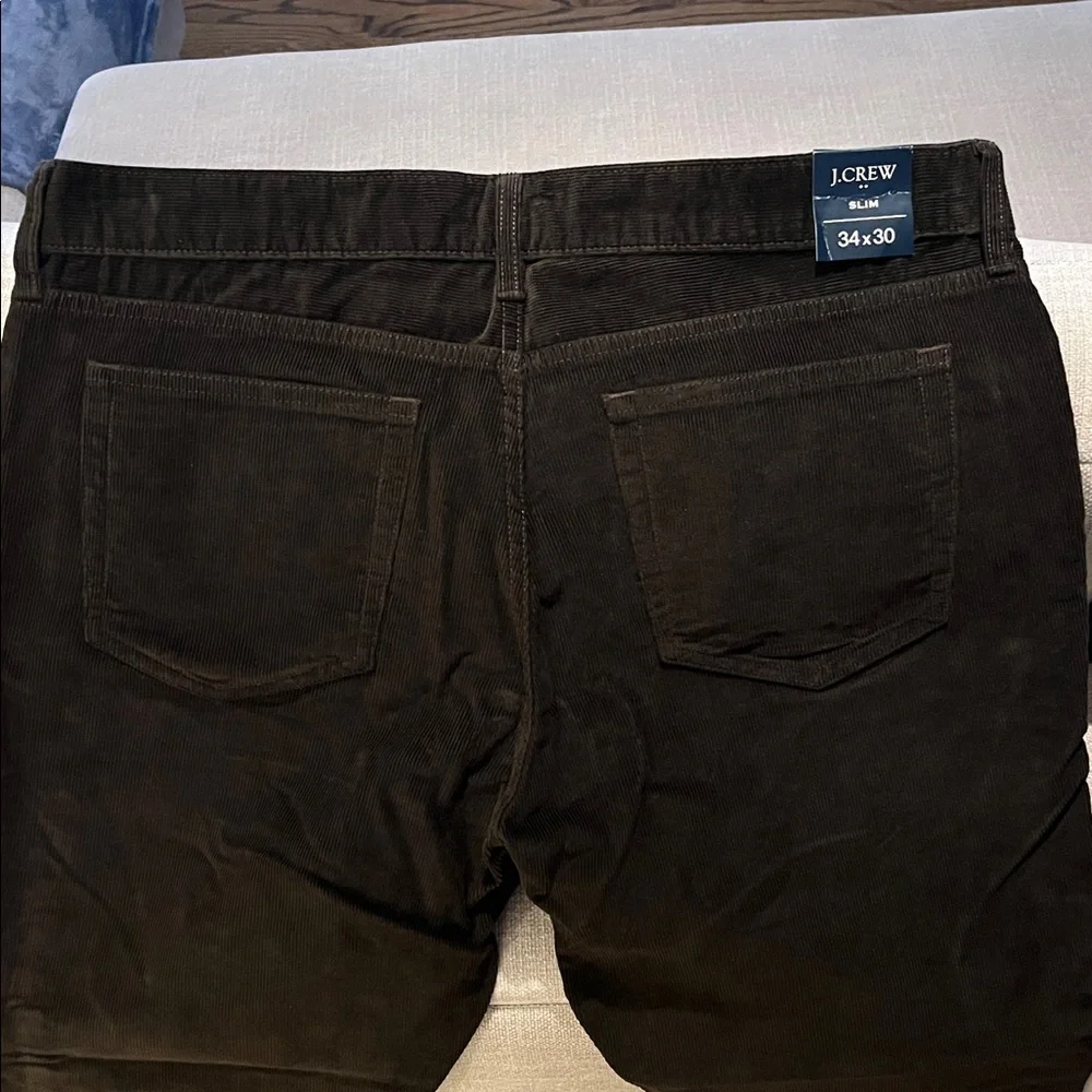 J. Crew Men’s Dark Brown Corduroy Pants Slim Fit
